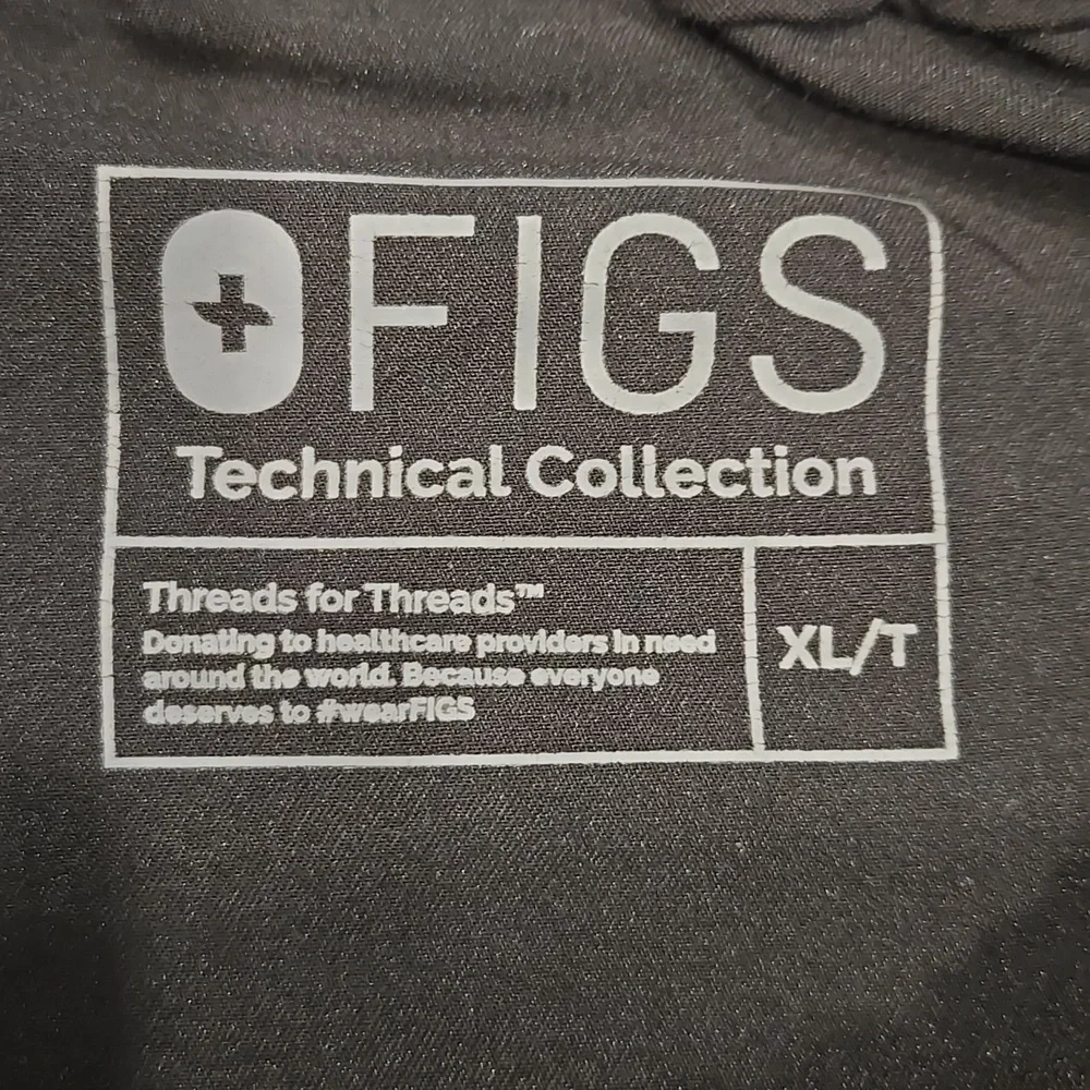 FIGS TECHNICAL COLLECTION MEN'S SCRUB PANTS. FM 4500T. SIZE X- LARGE TALL. BLACK